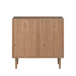 Kirklands Home Cabinets & Sideboards|Oak Wood and Arched Rat 2-Door Cabinet Tan