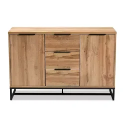 Kirklands Home Cabinets & Sideboards|Oak Wood and Metal Sideboard Buffet