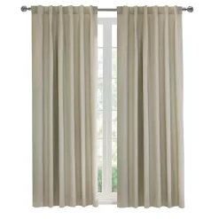Kirklands Home Curtains & Drapes|Oatmeal Baxter Blackout Curtain Panel, 84 in. Tan
