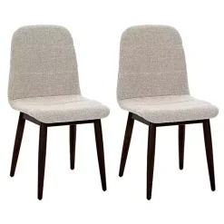 Kirklands Home Dining Chairs|Oatmeal Linen Dining Chairs, Set of 2 Tan