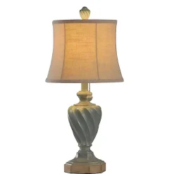 Kirklands Home Table Lamps|Ocean Blue and Gold Table Lamp Tan