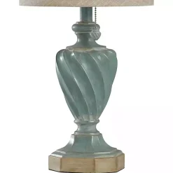 Kirklands Home Table Lamps|Ocean Blue and Gold Table Lamp Tan