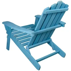 Kirklands Home Outdoor Seating|Ocean Outdoor Folding Adirondack Chair Blue