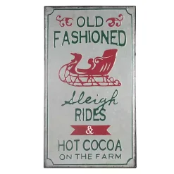 Best Old Fashioned Sleigh Rides Tin Wall Sign Christmas Art & Wall Decor