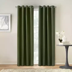 Kirklands Home Curtains & Drapes|Olive Alpine Blackout Curtain Panel, 84 in. Green