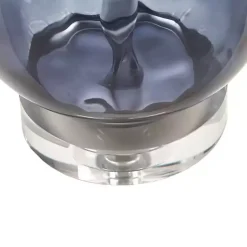 Kirklands Home Table Lamps|Ombre Blue Glass Teardrop Table Lamp White