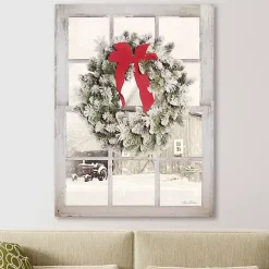 Sale On The Farm Window View Canvas Art Print Christmas Art & Wall Decor