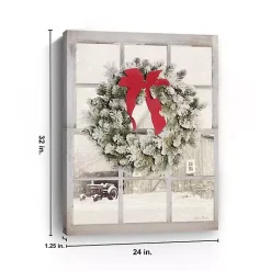 Sale On The Farm Window View Canvas Art Print Christmas Art & Wall Decor