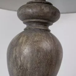 Kirklands Home Table Lamps|Opal Rustic Wood Table Lamps, Set of 2 Gray