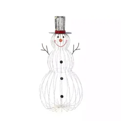 Discount Open Frame Metal LED Snowman Outdoor Christmas Decorations