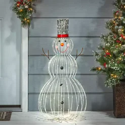 Discount Open Frame Metal LED Snowman Outdoor Christmas Decorations