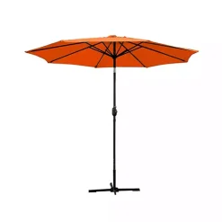 Kirklands Home Outdoor Accent Furniture|9 ft. Hand Crank Tilt Umbrella Orange