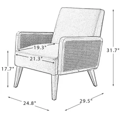 Kirklands Home Accent Chairs|Orange Rattan Accent Chair Yellow