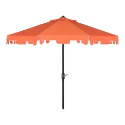 Kirklands Home Outdoor Accent Furniture|Tilt Crank 9 ft. Outdoor Metal Umbrella Orange
