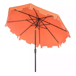 Kirklands Home Outdoor Accent Furniture|Tilt Crank 9 ft. Outdoor Metal Umbrella Orange