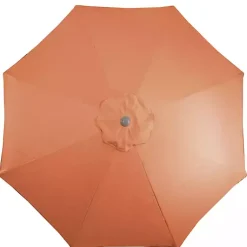 Kirklands Home Outdoor Accent Furniture|Orange Tilt Hand Crank Outdoor Umbrella