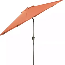 Kirklands Home Outdoor Accent Furniture|Orange Tilt Hand Crank Outdoor Umbrella