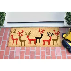New Outdoor Reindeer Outline Christmas Doormat Outdoor Christmas Decorations