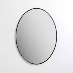 Kirklands Home Framed Mirrors|Oval Black Nouveau Linear Wall Mirror