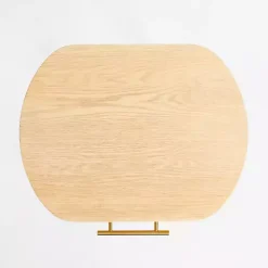 Kirklands Home Accent & End Tables|Oval Ribbed Single Drawer Accent Table Tan