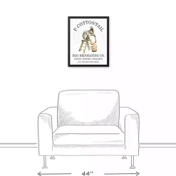 P Cottontail Egg Decorating Framed Canvas Print Easter Decorations