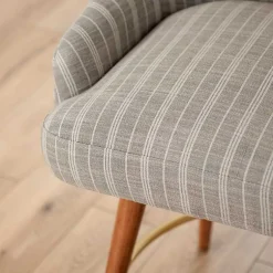 Kirklands Home Bar Stools & Counter Height Stools|Paige Swivel Stripe Counter Stool Gray