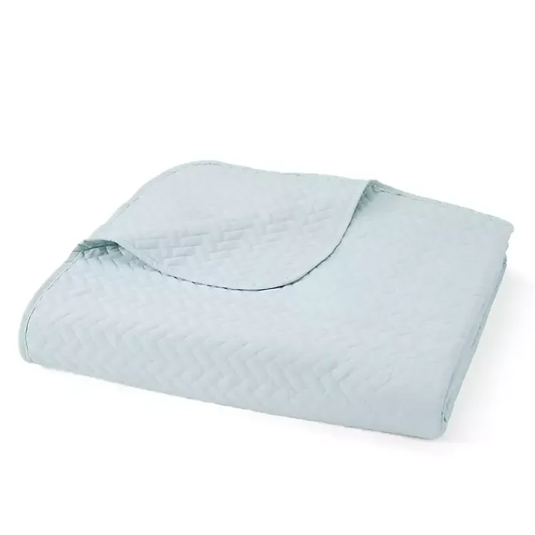 Kirklands Home Bedspreads & Coverlets|Pale Herring 3-pc. King Quilted Coverlet Set Blue