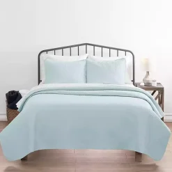 Kirklands Home Bedspreads & Coverlets|Pale Herring 3-pc. Queen Quilted Coverlet Set Blue