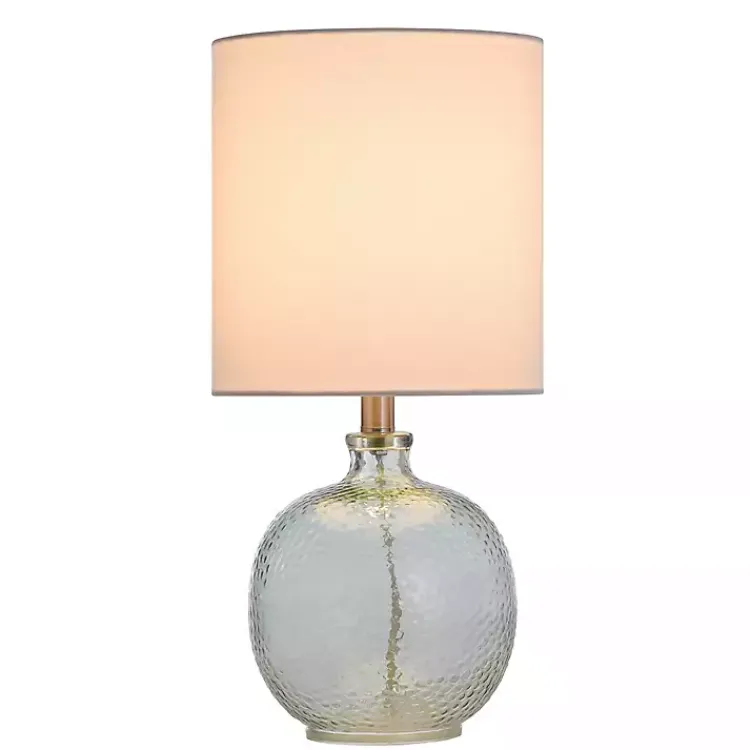 Kirklands Home Table Lamps|Pale Blue Tinted Glass Jug Table Lamp White