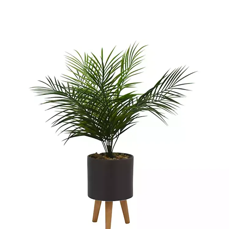 Discount Palm Arrangement in Gray Footed Pot Arrangements & Greenery