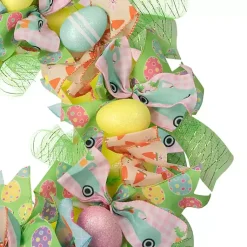 Online Pastel Easter Eggs and Ribbons Wreath Easter Decorations