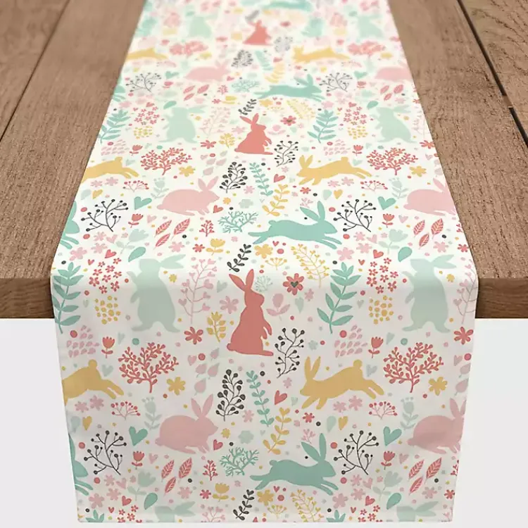 Outlet Pastel Easter Pattern Table Runner, 72 in. Easter Decorations