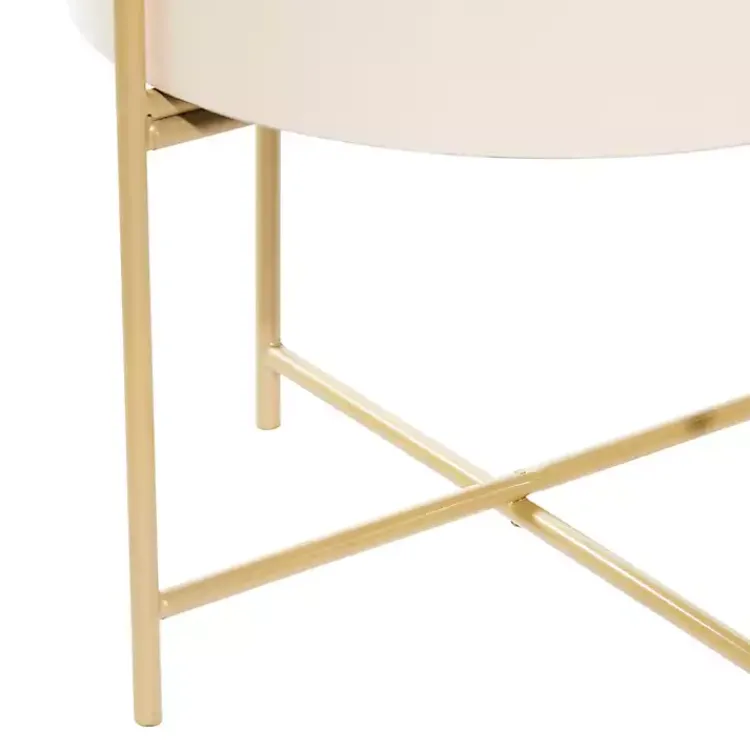 Kirklands Home Planters|Peach Iron X-Base Planters, Set of 2