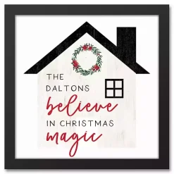 Sale Personalized Believe in Magic Canvas Wall Plaque Christmas Art & Wall Decor