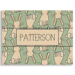 Clearance Personalized Easter Bunny Wood Art Print Easter Decorations