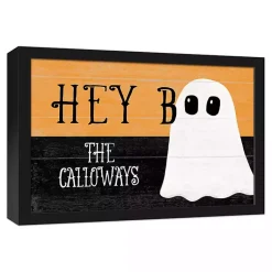 Sale Personalized Hey Boo Framed Canvas Print Halloween