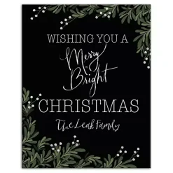 Personalized Merry & Bright Christmas Wall Plaque Christmas Art & Wall Decor
