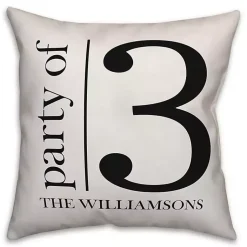 New Personalized Party of Three Pillow Pillows