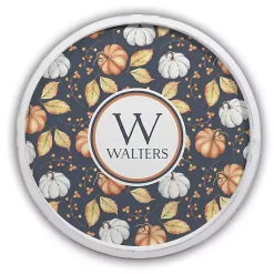 Best Personalized Pumpkin Monogram White Framed Print Fall