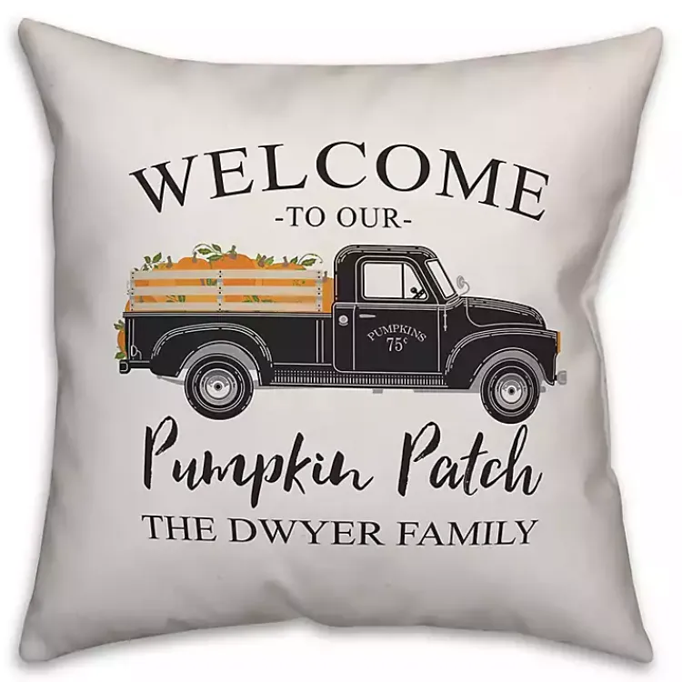 Personalized Pumpkin Patch Truck Pillow Pillows