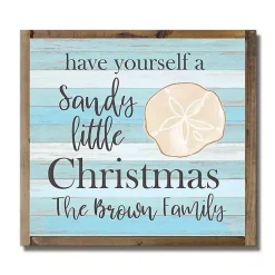 Personalized Sandy Little Christmas Wall Plaque Christmas Art & Wall Decor