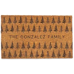 Hot Personalized Tree Doodle Doormat Outdoor Christmas Decorations