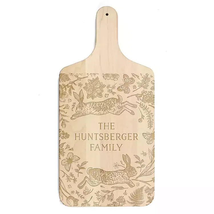 Online Personalized Vintage Bunnies Maple Serving Board Easter Decorations