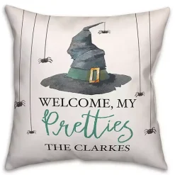 Outlet Personalized Welcome My Pretties Outdoor Pillow Halloween