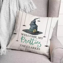 Outlet Personalized Welcome My Pretties Outdoor Pillow Halloween