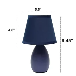 Kirklands Home Table Lamps|Petite Oblong Table Lamps, Set of 2 Blue