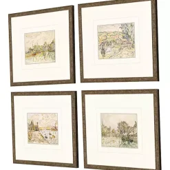 Kirklands Home Framed Art|Petite Landscapes Framed Art Prints, Set of 4