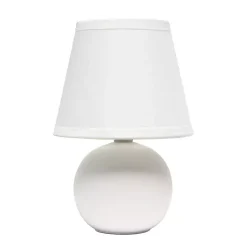 Kirklands Home Table Lamps|Petite Off Orb Ceramic Table Lamp White