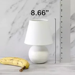 Kirklands Home Table Lamps|Petite Off Orb Ceramic Table Lamp White