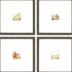 Kirklands Home Framed Art|Petite Sunrise Giclee Gold Framed Prints, Set of 4